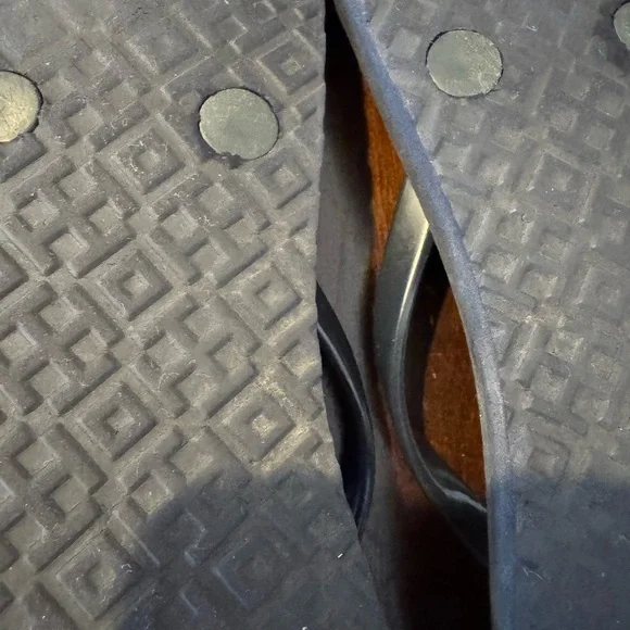 Tory Burch Flip Flops Set lot size 6 - Black navy blue Green platform & flat - Picture 10 of 11